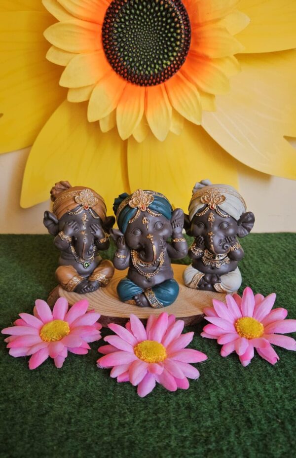 3 piezas Ganesh 9 CM Decoración