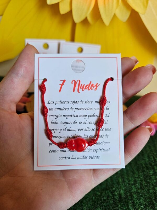 Pulsera 7 nudos corazón de Jesús 7 nudos y Semillas