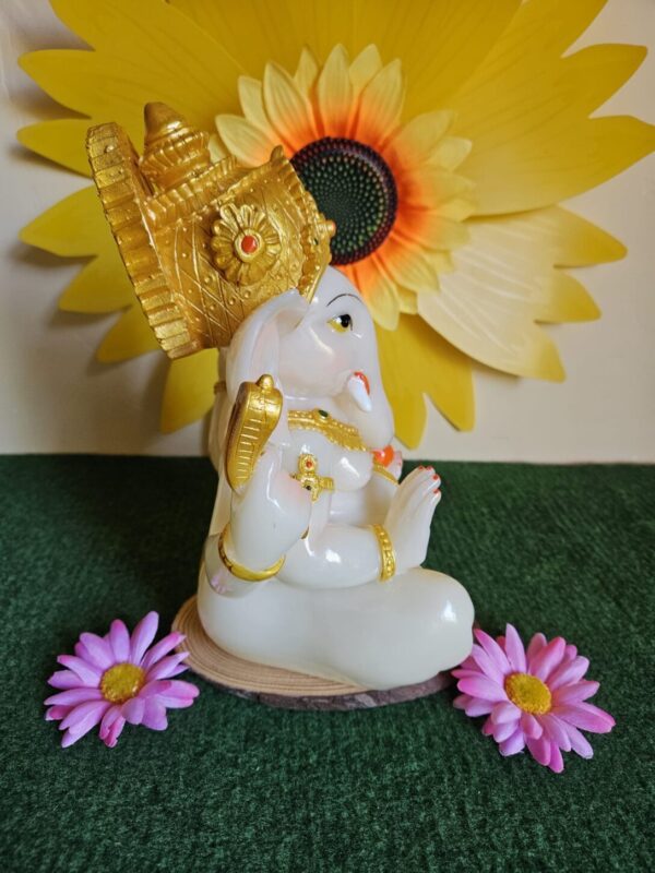 Ganesha Blanca 24 x 20 CM Decoración