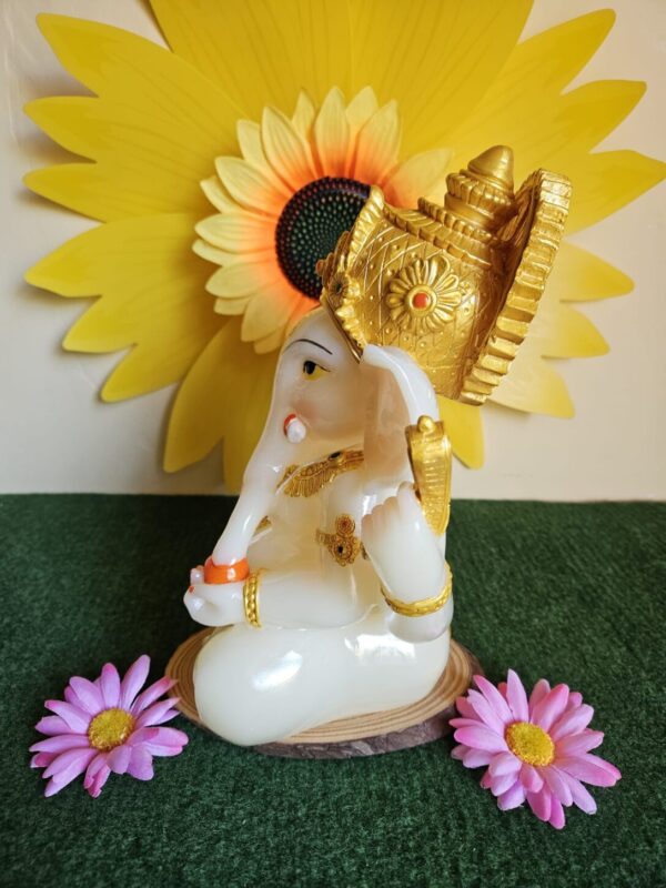 Ganesha Blanca 24 x 20 CM Decoración